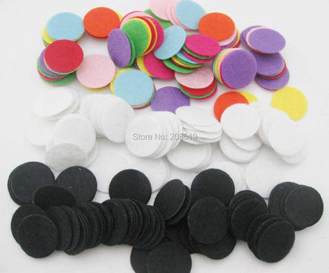 PANOVK 100 pieces round dots felt cutted NON-WOVEN Patches multisizes DIY scrapbook decoration Handmade craft accessories ► Photo 1/6