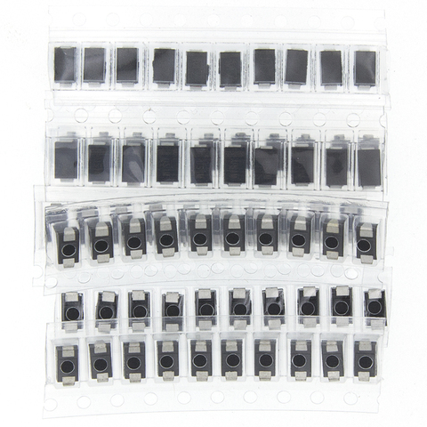 70pcs/lot SMD M1 1N4001 M4 1N4004 M7 1N4007 SS14 US1M RS1M SS34 7 Values*10pcs KIT schottky diode set kit pack package ► Photo 1/6