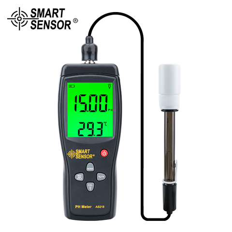 Digital PH Meter Range 0.00~14.00pH Soil PH Tester Aquarium Pool Water Liquid PH Acidity Meter LCD Display pH meter AS218 ► Photo 1/6