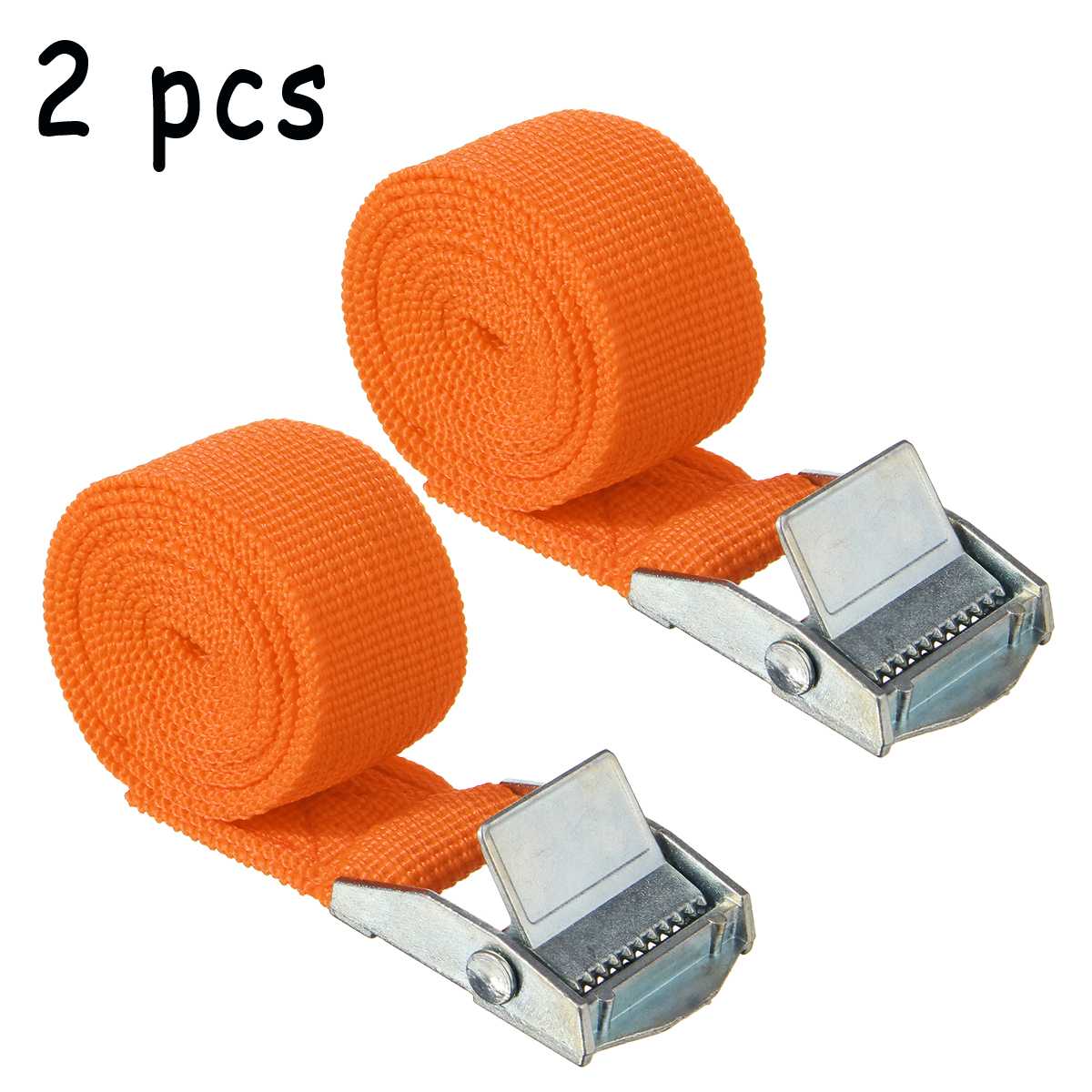 2x Tie Down Strap Strong Nylon Belt Luggage Bag Cargo Lashing With Metal Buckle. 