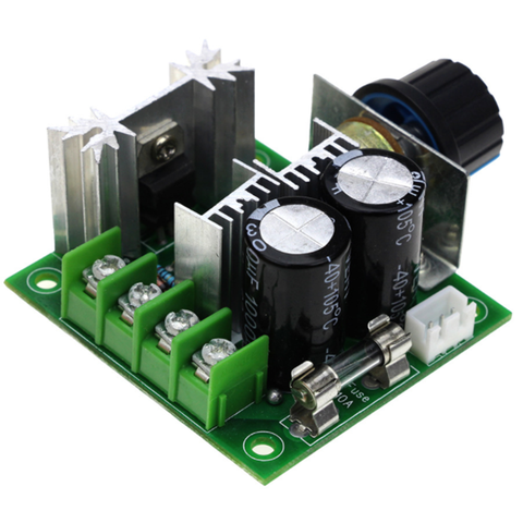 12V 24V 36V 10A PWM DC Motor Speed Controller with Knob Switch Adjustable Dimming Dimmer Module 400W motors Governor controller ► Photo 1/5