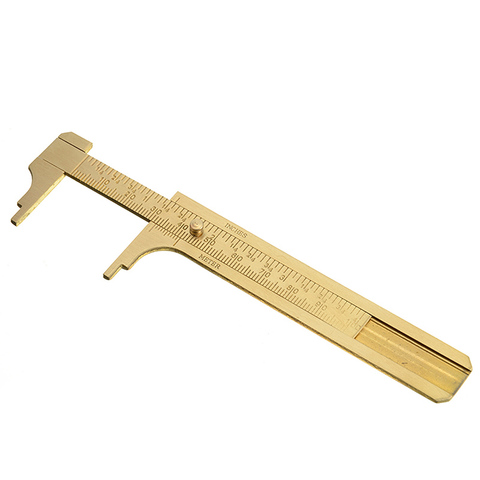 100mm Mini Brass Calipers Ruler Retro Sliding Vernier Caliper  For Jewellery Electronics Precision Double Scale Measure Tools ► Photo 1/6