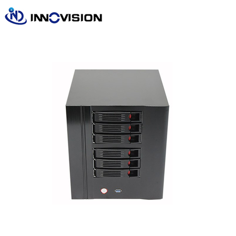 NAS 6 bay server case network nas storage server mini itx case with hot swap ► Photo 1/6