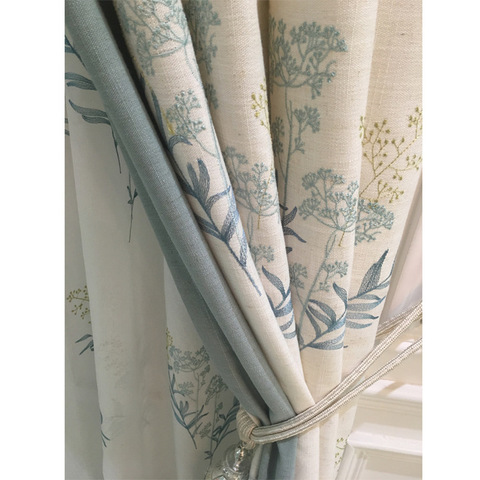 High EndNew Chinese Style Cotton and Linen Embroidered Curtains Screens for Bedroom Living Room Study Shading Curtains ► Photo 1/6