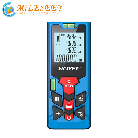 Mileseey  Laser Rangefinder 40M 60M 80M 100M Digital laser distance Meter  laser Tape measure Diastimeter tester tool ► Photo 1/6