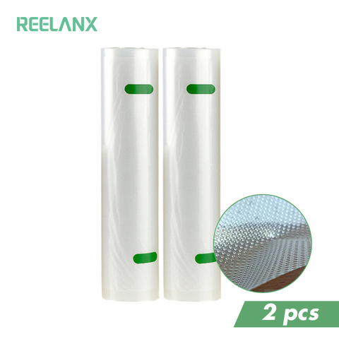REELANX Vacuum Bags 2 Rolls for Food Packaging Vacuum Packing Machine 15 / 20 / 25 / 28 *500cm 2 Set Vacuum Sealer Bag ► Photo 1/6