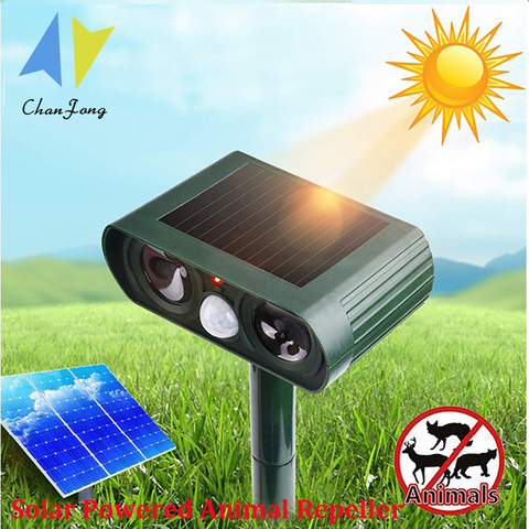 Solar Bird Repeller Ultrasonic Outdoor Garden Sonic Deterrent Scarer  Animal Cat Dog Fox Repellent Birds Repel Tool ► Photo 1/6