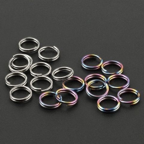 10mm Titanium Alloy Key Ring 10pcs/lot EDC Outdoor Small Tool Key Ring Accessories ► Photo 1/6