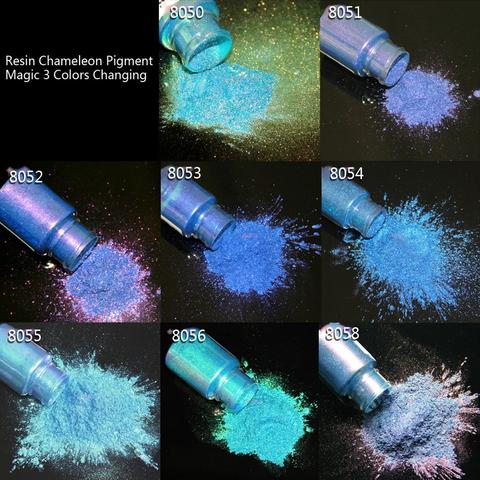 Mirror Chameleons Pigment Pearlescent Epoxy Resin Glitter Magic Discolored Powder Resin Colorant Jewelry Making Tools ► Photo 1/6