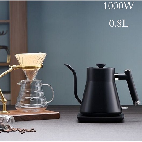 1000W Hand Flush Pot Household Fine-Mouth Atmosphere Coffee Pot Small Stainless Steel Electric Kettle For Tea Kettle GL35 ► Photo 1/6