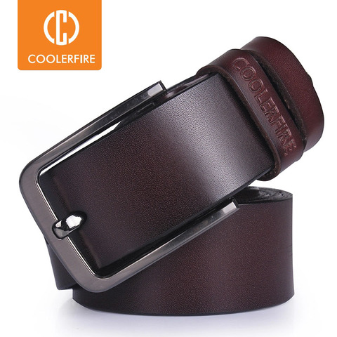 High quality genuine leather belt luxury designer belts men  Belts for men  Cowskin Fashion vintage pin buckle for jeans ► Photo 1/6