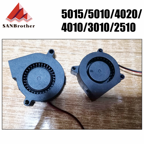 5015/4010/4020 12V&24V Cooling Turbo Fan Brushless 3D Printer Parts 2Pin For Extruder DC Cooler Blower Part Black Plastic Fans ► Photo 1/2