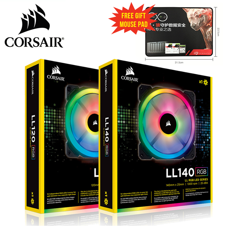 Corsair LL Series LL120 LL140 RGB Dual Light Loop RGB LED Single Fan Pack 3 Fan Pack with Lighting Node Pro history & Review | AliExpress Seller - Store | Alitools.io