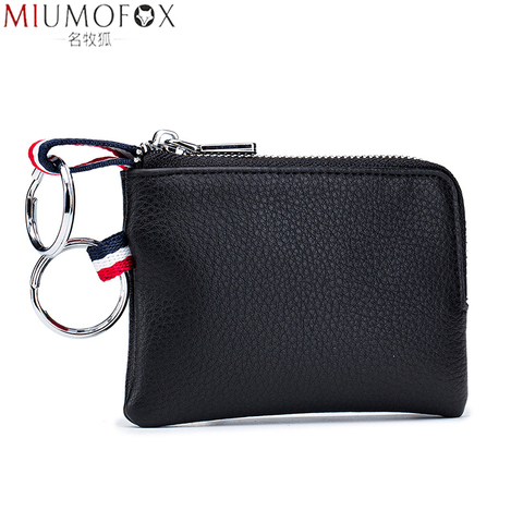 Mini Purse for Men Wallet Women Genuine Leather Zipper Brand Short Lady Small Slim Key Case Women's Wallets Male Thin Portomonee ► Photo 1/6