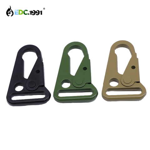 3PCS Outdoor Metal Hook Buckle Olecranon Keychain Clasp Tactical Spring Carabiner Webbing Gun Strap Sling Snap EDC Gear ► Photo 1/6