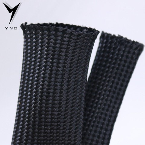 Xssh Audio10meters 5MM 8MM 15MM 20MM 25MM Black Cotton Speaker Special Shock Absorber Braided Cable Sleeves For Power Audio Wire ► Photo 1/6