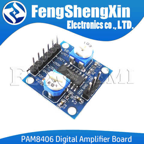 PAM8406 Digital Amplifier Board With Volume Potentiometer 5Wx2 Stereo ► Photo 1/3
