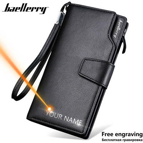 Baellerry Men Wallets Long Style High Quality Card Holder Male Purse Zipper Large Capacity Brand PU Leather Wallet For Men ► Photo 1/6
