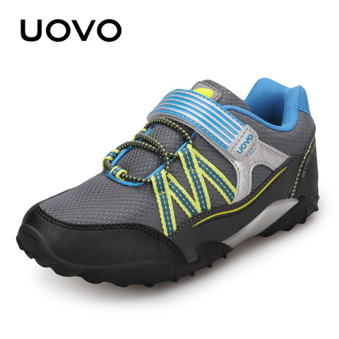 UOVO Breathable Casual Spring Autumn Kids Sport Shoes Running Hook And Loop Toddler Boy Sneakers #26-35 ► Photo 1/6