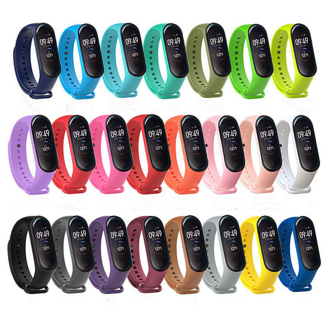 Strap For Xiaomi Mi Band 5 4 3 nfc Silicone Wristband Bracelet Replacement For Xiaomi Band 4 Mi 3 5 nfc Wrist Color TPU Strap ► Photo 1/6