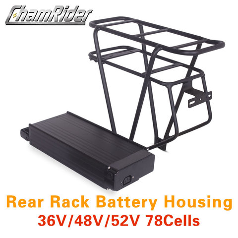 48V ebike battery case 36V 52V 60V Electric bike battery box And Double Layer luggage rack 10S7P 13S6P 14S5P 16S4P 26inch 700C ► Photo 1/6