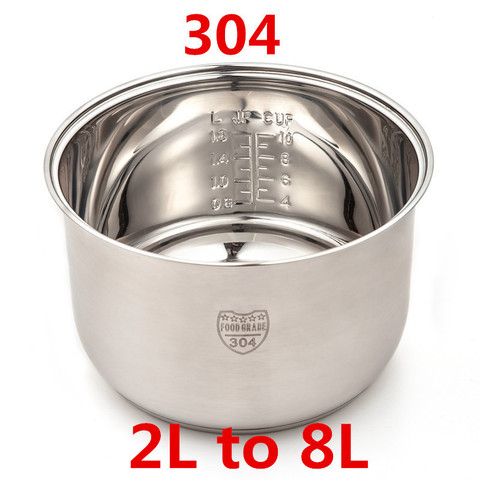Non stick Cooking Pot 304 stainless steel rice cooker inner container Replacement Accessories food Rice Cooker POT cookware ► Photo 1/6