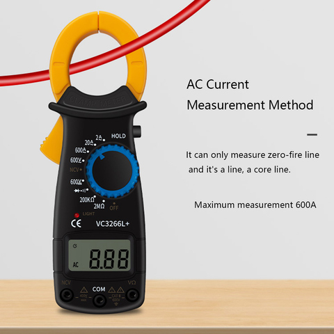 High Precision Multimeter Current Clamp Pincers Pliers Digital Clamp Meter Voltmeter Ammeter Ohm Current Voltage Tester VC3266L ► Photo 1/6