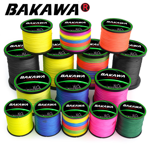 BAKAWA PE  4 Strands Braided Fishing line Japan super Multifilament Wire Saltwater 300M 500M 1000M  Accessories ► Photo 1/6