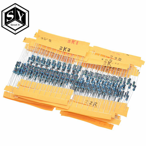 Great IT 1 Pack 300PCS 10 -1M Ohm 1/4w Resistance 1% Metal Film Resistor Resistance Assortment Kit Set 30 Kinds Each 10PCS ► Photo 1/6