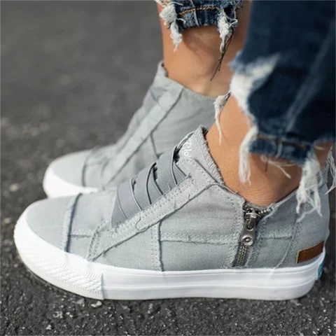 Women Vulcanize Shoes Canvas Shoes for Women Spring Fashion Women Shoes Sneakers Solid Sewing Women Denim Shoes Sapato Feminino ► Photo 1/5