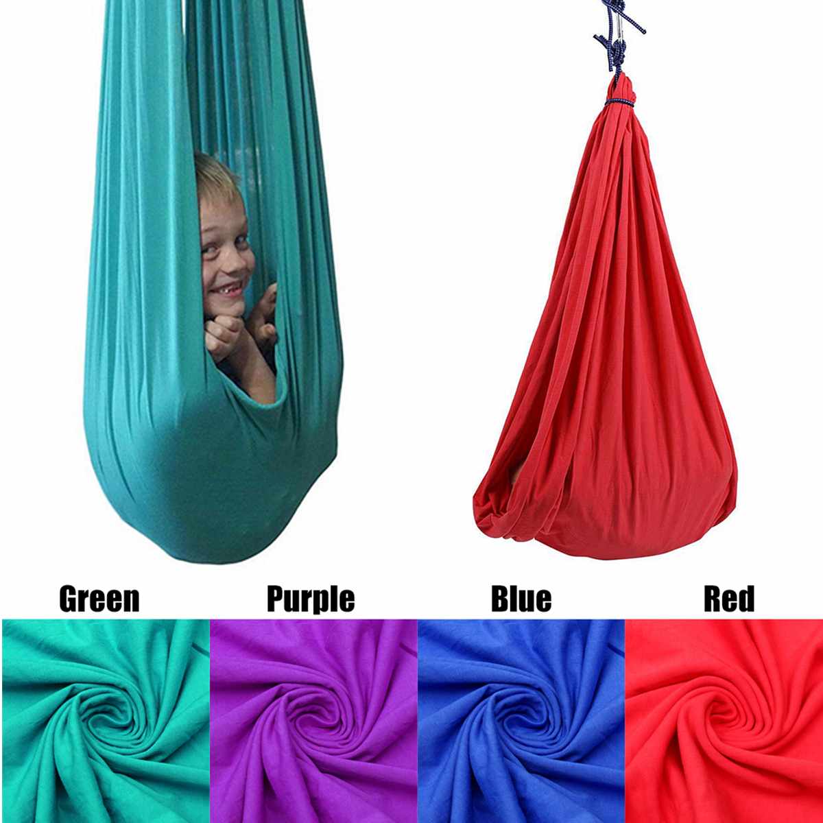 Kids Therapy Swing Cuddle Hanging Hammock with Autism ADHD Aspergers Sensory z