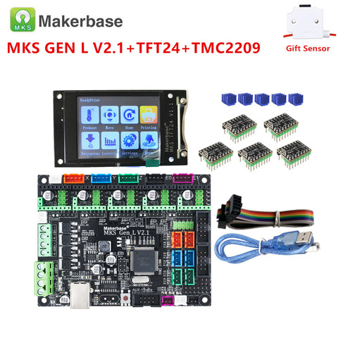 3d printer controller kit mainboard MKS GEN L V2.1 + MKS TFT 24  touch screen colorful display + stepstick stepper motor driver ► Photo 1/6