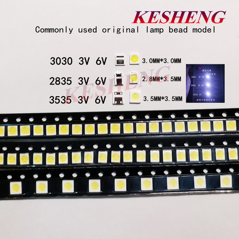 50-100Pcs For LG led tv backlight 2835 3030 3535 3V 6V 1W 3W kit electronique led for lcd tv repair Cool cold white ► Photo 1/2