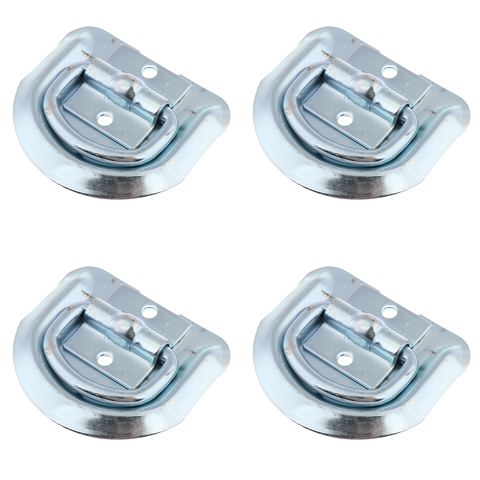 4PCS Bolting D Ring Tie-Down Anchors with Bolt-on Mounting Clips Heavy Duty for Trucks and Flatbed Trailers ► Photo 1/6