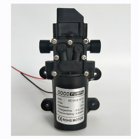 Dc 12V 24V Mini water Pump 72W Diaphragm Pump automatic pressure switch ► Photo 1/1