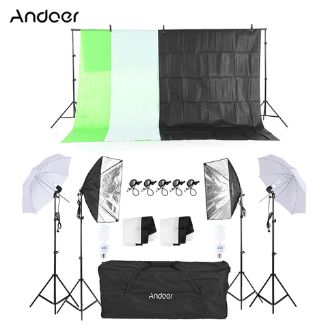 IN CZ ES FR IT Andoer Photography Soft Light Umbrella Softbox Bulb Photo Backdrop Light Stand Fish-like Mount Clip for Studio ► Photo 1/1