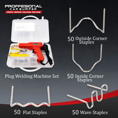 Professional Car Bumper Crack Repair Welding Machine Set Fairing Hot Stapler Plastic Repair Kit With 200 Staple​ Metal Tool ► Photo 1/1