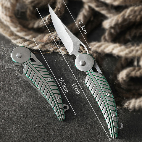 Outdoor self-defense knife high hardness sharp folding knife creative feather pocket fruit knife ► Photo 1/6