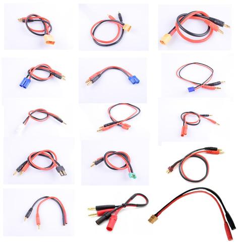 RC battery charger cable EC2 EC3 EC5 Deans Tamiya MPX XT30 XT60 XT90 XT150 Traxxas HXT Futaba to 4mm banana plug adapter cable ► Photo 1/6