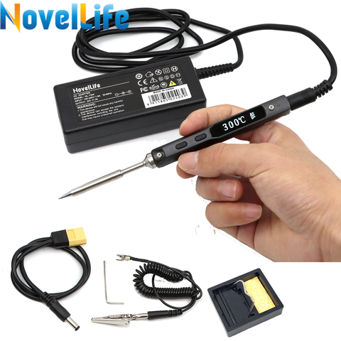 TS100 65W Mini Electric Soldering Iron Station Digital OLED Screen Adjustable Temperature with Solder Tip 24V 3A Power Supply ► Photo 1/6