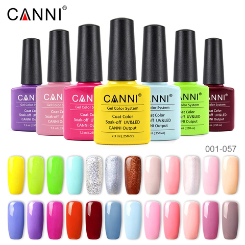 CANNI Gel Polish Color 001-127 Paint Long Lasting Soakoff High Quality Salon Base Coat Topcoat Gelpolish LED UV Nail Gel Lacquer ► Photo 1/6