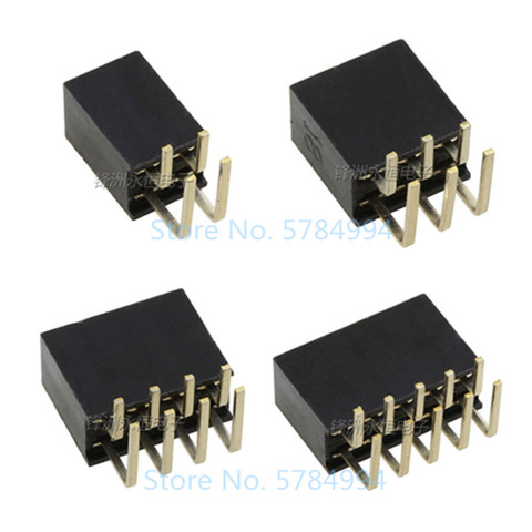 2.54mm R/A Double Row Female 2~40P PCB Board Right angle Pin Header socket Connector Pinheader 2*/4/6/10/20/40Pin For Arduino ► Photo 1/2