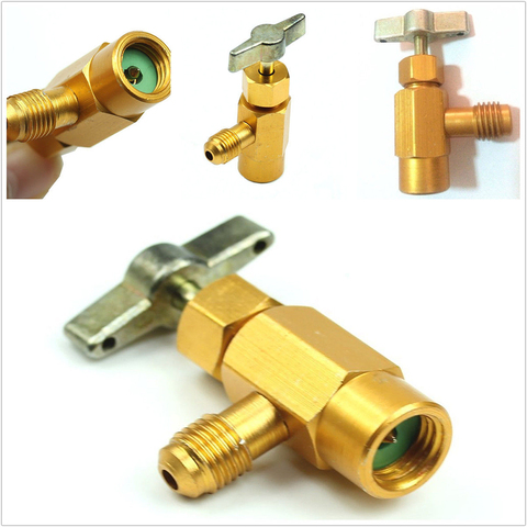 1pc 1/4 Thread Adapter R-134a Refrigerant Can Dispensing Bottle Tap Opener Valve 60*35mm #280962 ► Photo 1/6