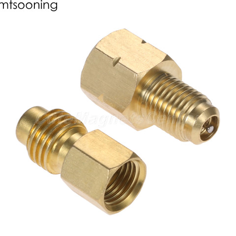 mtsooning 2pcs R1234yf Adapter w/ Valve Core 1/4