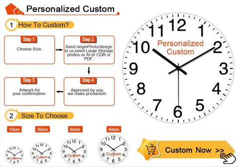 Custom Wooden Wall Clock Battery Operated Non Ticking Wall Clock Vintage Design Cheap Personalized Photo Pint Home Wall Clock ► Photo 1/5