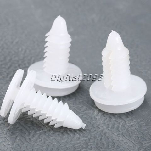 Yetaha 50 Pcs Auto Fastener Automobile Door Trim Panel Clip White Push Retainer Bumper Fender Rivets Clips for Car Plastic Rivet ► Photo 1/6