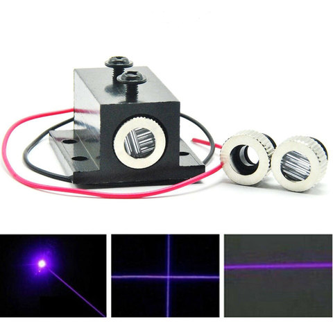 Dot Line Cross 405nm Violet Blue Laser Diode Module 10mw Laser Lights 12x30mm 3V Driver ► Photo 1/6