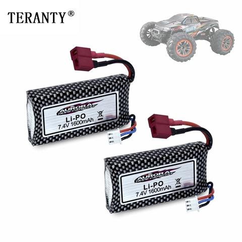 1-5Pcs Original 7.4v Battery For 9125 Remote Control Rc Car Spare Parts 7.4v 1600mah Lipo Battery XLH 9125 battery 1600mah 7.4V ► Photo 1/5