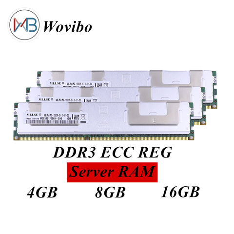 Computer Server RAM With heat sink DDR3 ECC REG 4G 8GB 16GB 1333 1600 MHz For Intel Xeon cpu X58 X79 X99 Motherboard 240 pin ► Photo 1/2