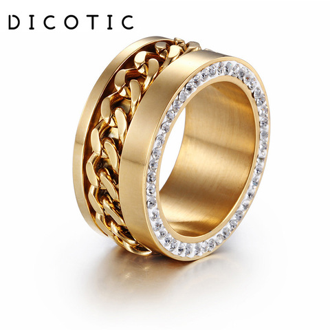 Jewelry Peru Lima Dicotico Gold Twist Pattern Rings With Zircon Classic Vintage Rings Stainless Steel Wedding Rings For Women ► Photo 1/6